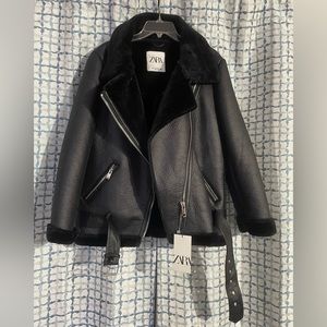 Zara faux leather coat